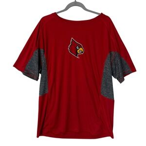Louisville Cardinals Shirt Mens XL Red NCAA Football Knights Apparel Performance